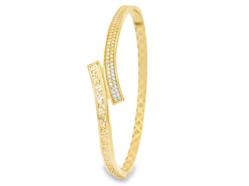 Bijuterii aur online - bratari fixe aur model grecesc cristale zirconia